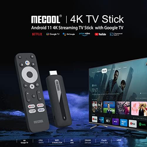 icanzuo mecool kd3 dongle | Sertifikovani Google TV Stick 4K | Android TV 11.0 ATV Box | CERTIFIED NETFLIX 4K Streaming Media Player