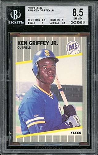 Ken Griffey Jr. Rookie Card 1989 Fleer 548 BGS 8.5