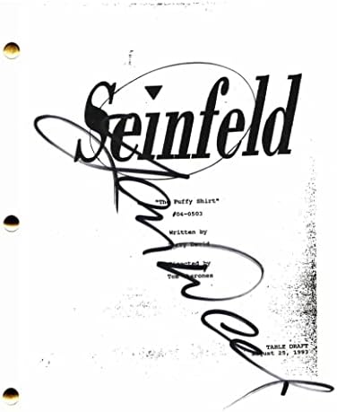 Larry David potpisao Autogram Seinfeld Puffy majica Potpuna evisantna etikarija - Vrlo rijetka Gorring Jerry Seinfeld, Michael Richards,