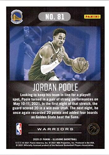 2020-21 Panini iluzije 81 Jordan Poole Golden State Warriors NBA košarkaška trgovačka kartica