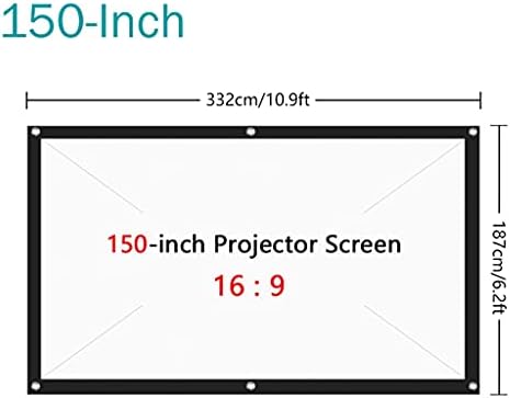 ZSEDP 150-inčni zaslon projektora Sklopivi ekran za projekciju protiv Crase Projekcija za film za kućni bioskop