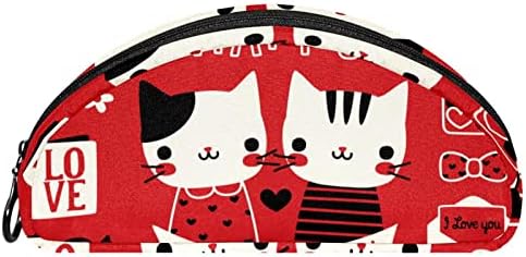 Tbouobt Torba za šminku Travel Cosmetic torba torbica torbica sa patentnim zatvaračem, valentinov crtić Cartoon Par