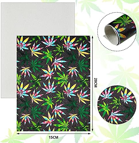 15 komada Leaf Patterns kožni listovi list Print Umjetna koža tkanina razni uzorci list Pu listovi štampana Sintetička PU kožna tkanina