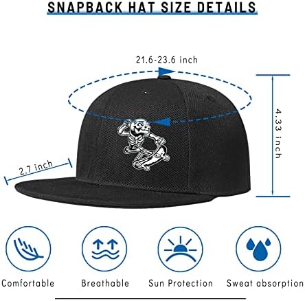 Skull Rose šešir ravni šeširi za muškarce kostur Ručni muški Snapback šeširi Crna Podesiva bejzbol kapa opremljeni šeširi za žene