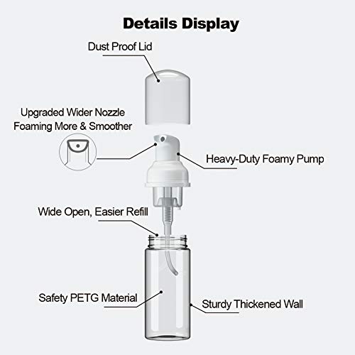 24 kom praznu bocu pumpe za pjenu 1oz / 30ml plastična pumpa za boce za boce sa plastičnim pumpom Prijenosna boca s malim rukom saniteljska