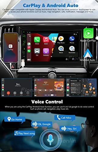 Dvostruki DIN Car Stereo CD DVD sa APPLEY Android Auto-radio auto radio sa Bluetooth sigurnosnom kopijama 6,95 inča Zlordujke za ekranu