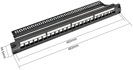 1U 24 portova prazan patl panel istovar modularnog patch panela prazan okvir sa trakom kablovskog menadžera