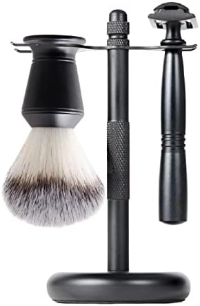 Milageto 3x mens komplet za brijanje, komplet za brijanje Crno brijanje četkica za brijač za brijanje za čišćenje alata za čišćenje