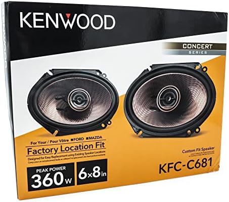 Kenwood KFC-C681 Koncertni zvučnici automobila - 6 x8 dvosmjerni zvučnici, 360W, 4-ohm impedancija, polipropilenski woofer i uravnoteženi