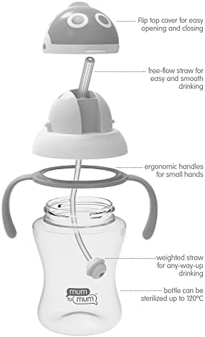 Mama do mame nepropusno od curenja za jednostavno piće, šalice slame 8oz za 6+ mjeseci, 2 pakovanje, mm203a