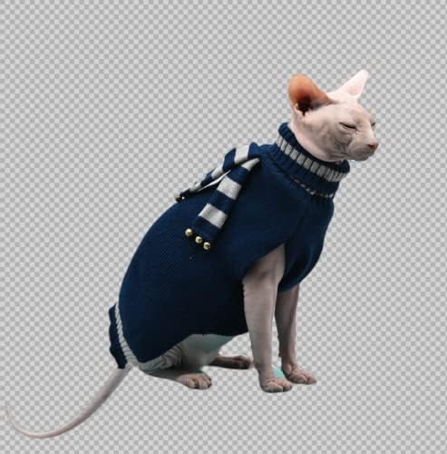 Sphynx Cat Odeća zvona zvona džemper bez kose bez kose, devon odjeća za mačka odjeća za mače i pse