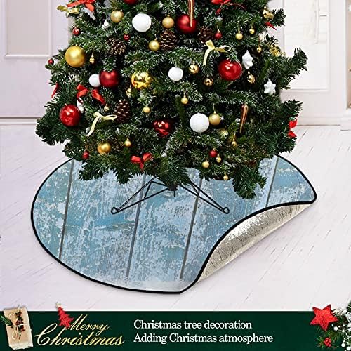 Plavi drveni snijeg božićni božićni stablo vodootporan stalk stalka za stalke Mat tepih ispod božićnog drveća Pribor za Xmas Ornament