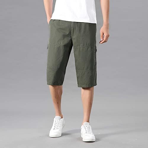 BMISEGM Ljeto Muške kratke hlače muške modne casual čvrste boje Multi džepni kopč za zatvarače na otvorenom Vježba