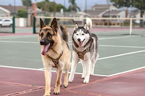 Auroth taktički pojas za pse za velike pse bez povlačenja podesivi pojas za kućne ljubimce reflektirajući K9 radni trening laka kontrola