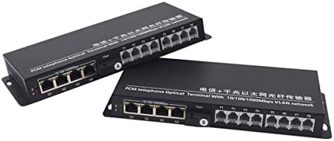 8-kanalni RJ11 Telefon i 4 Gigabit Nezavisni Ethernet nad optičkim eterima vlakana, fiksni telefoni sa fiksom na vlakne pretvarači,