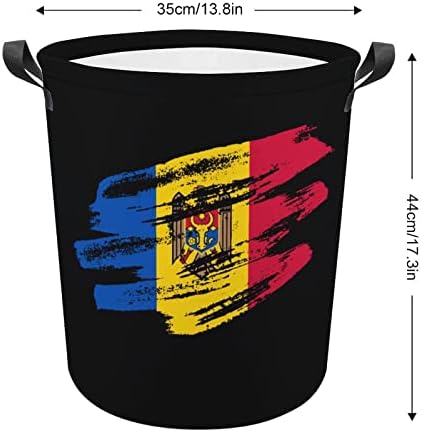 Vintage Moldavska Zastava korpa za veš sklopiva torba za odlaganje kante za veš sa ručkama