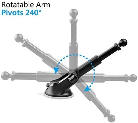 GPS usisna čaša za Garmin [Quick extension Arm], zamjena GPS Dash Ball Mount Dashboard držač za vjetrobransko staklo za Garmin Nuvi