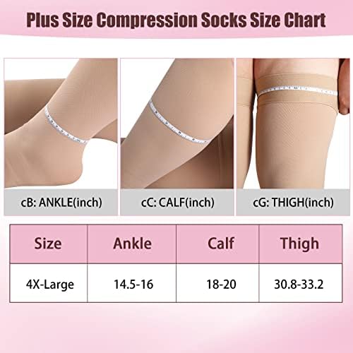 Plus Size medicinske kompresijske čarape 20-30 mmHg za žene i muškarce cirkulacija sa držačem otvoreni prst izuzetno široki Teleći
