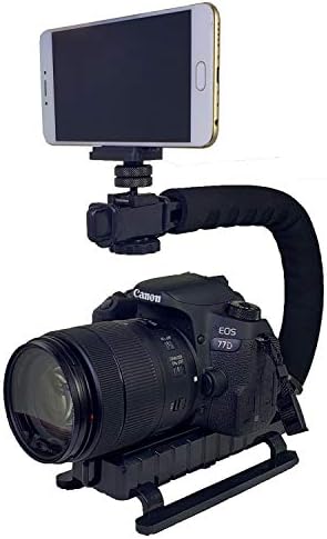 DSLR stabilizator ručni Video akcija stabilizacija ručka držanje C oblik profesionalni Vlogging za pametne telefone GoPro Canon Nikon