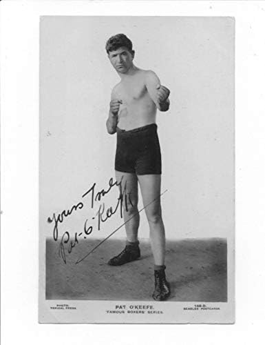1920-ih Beagles razglednica PAT O'KEEFE Autograph JSA Authentic Vintage Boxing Auto-Boxing rez potpisa