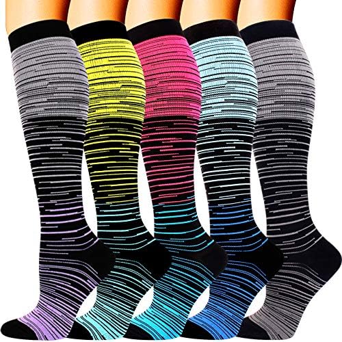 5 pari kompresijskih čarapa za muškarce žene 15-20 mmHg medicinska podrška za trčanje medicinskih sestara let trudnoće cirkulacija