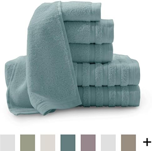 Baltic posteljina čista elegancija turski pamučni luksuzni ručnici, 2 ručnika za kupatilo, 2 ručnika, 2 krpe, dim plave boje,