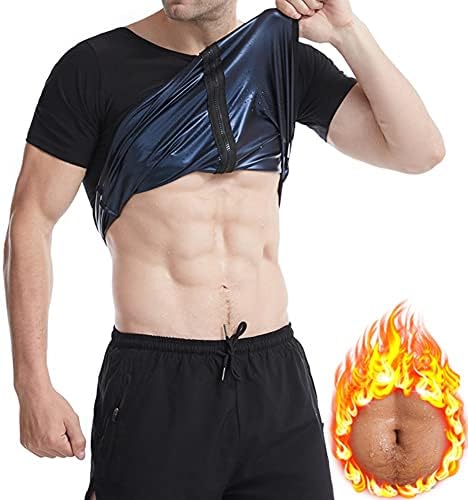 XXMU muška košulja za saunu, toplina za hvatanje znoja kompresijska majica za oblikovanje, prsluk za vježbanje u teretani s punim