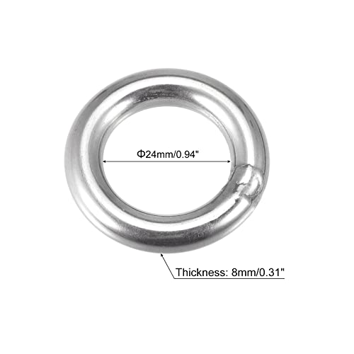 Uxcell 304 nerđajući čelik zavareni O prsten 40mm vanjski prečnik. Debljina 8mm 3kom