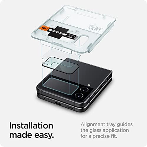 Spigen kaljeno staklo zaštitnik ekrana dizajniran za Galaxy Z Flip 4 [GlasTR EZ Fit] - 2 pakovanja