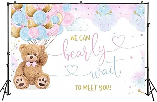 HUAYI možemo biserno čekati da Vas upoznamo pozadina za tuširanje beba dekoracija medvjedića pozadina pastelni ton slatki plavi i