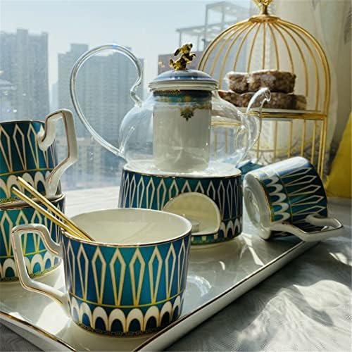 Generic Vintage English keramički čajnik kafe Pot set za kašike kosuće Tamnica Postavite kosti Kina Tea čajnog čaja