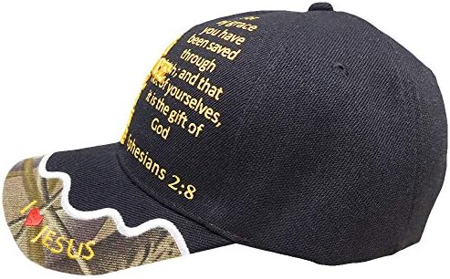 Nevjerovatna milost Efežanima 2: 8 kršćanska Crna maskirna kapa za šešir sačuvana milošću