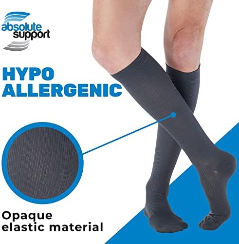 Apsolutna podrška muške kompresijske čarape 20-30mmHg-graduirano pamučno kompresijsko crijevo za muškarce Work Fly Airplane-proizvedeno