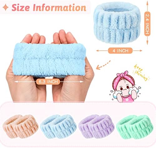 GOSALISU ženske trake za pranje ruku od mikrovlakana 8 kom upijajuće narukvice za ručni znoj za djevojčice sprječava prolijevanje