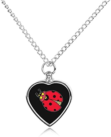 Ladybug Lady Pet kremiranje nakit urna ogrlica za pepeo privjesak za uspomenu za mačke pas portret pokloni