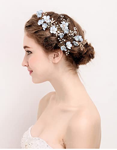 LNGLAT 4kom vještački dijamant bridal hair Clips češljevi ručno vjenčanje ukosnica Pearl Crystal Barrette elegantan Svadbeni djeveruša