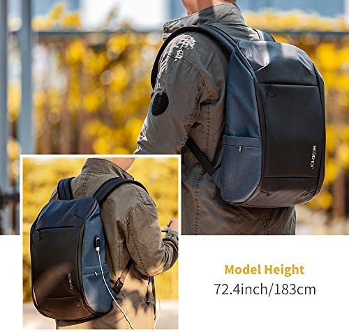 Beschoi backpack laptop, poslovni vodootporan protiv krađe trajnog ruksaka za muškarce putni radni let sa USB priključkom za punjenje