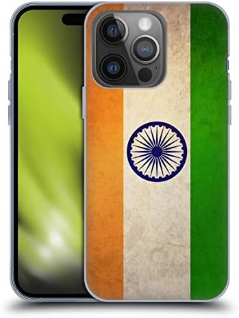 Dizajni za glavu Indija Indijske vintage zastave Mekani gel kućišta kompatibilan sa Apple iPhone 14 Pro