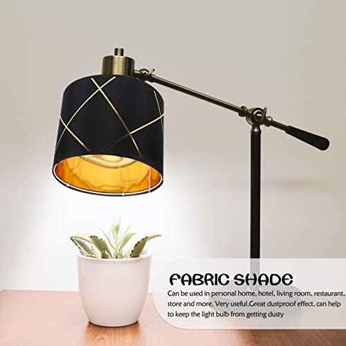 Beaupretty Shade Shade Shadne lampe za stolne lampe i podne lampe Tkanina od tkanine Oslobotlovni poklopac zamene lampe - crna E27