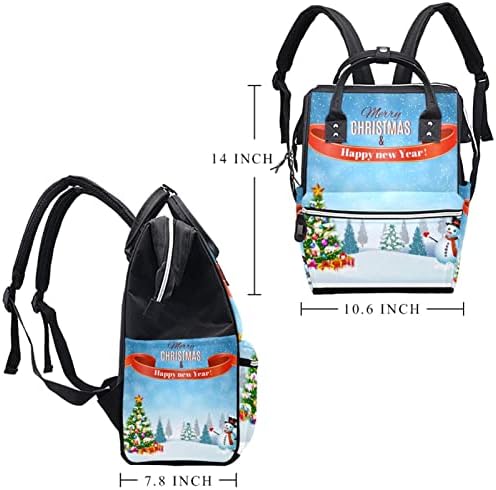 Božićni zimski pejzaž sa snjegovićima i ručnim papirom za ruksak ruksaka za dijete navlake za dijete Multi funkcija Velika kapaciteta