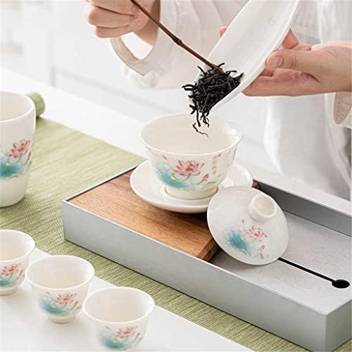 Wionc Pribor za čaj za čaj za piće Tea za čaj za piće Poklopac poklopca za čajnik Teacup keramički filter Podesite poklon kutiju