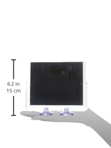 Zadro 2x Mag Z okretno ogledalo za tuširanje bez magle sa dvostrukom usisnom čašom, 6 inča,prozirnim akrilom,7 x 5,75 / 2X, ZM05