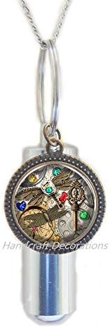Dragonfly urn, umjetnička urna, zmajsko kremiranje urna ogrlica, ručno rađena kremacija urn ogrlica poklon ideja djeverušem.f132