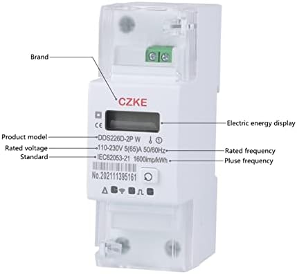 Make dds226d-2p 220v 50 / 60Hz tuya jednofazni 65a din WiFi WiFi TIMER TIMER MEMAR TIMER MONITOR KWH METER Wattmetar