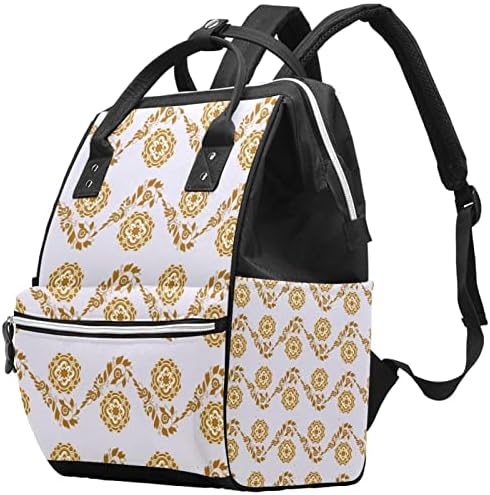 Gusta bijela cvijeća ruksak ruksaka za ruksak za djecu za promjenu od nose s višestrukih funkcija Veliki kapacitet Putna torba