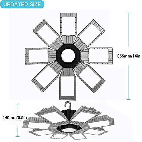 Aluminijumska LED svjetlo 300W 32500 Lumens 6500K dnevno svjetlo sa deformabilnim utikačem od osam ploča u svjetloj svjetlo za lagano