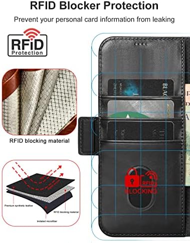 ICARERFAMILY torbica za novčanik Samsung Galaxy S23 6,1 inča, 2u1 PU kožna Flip RFID blokirajuća futrola za telefon sa TPU unutrašnjom