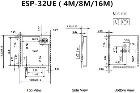 Luabby Smart ESP-WROOM-32UE 4GHz 4m 8m 16m Ipex antena Bluetooth i WiFi niska modula za napajanje ESP32ue