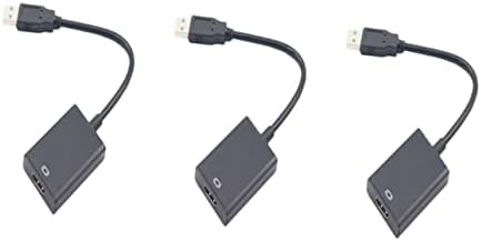 Solustre 3pcs Video laptop Dual USB Black P Converter Active Monitor Graphics Prikaz vanjskih računara Muškarci za kabel za potporu