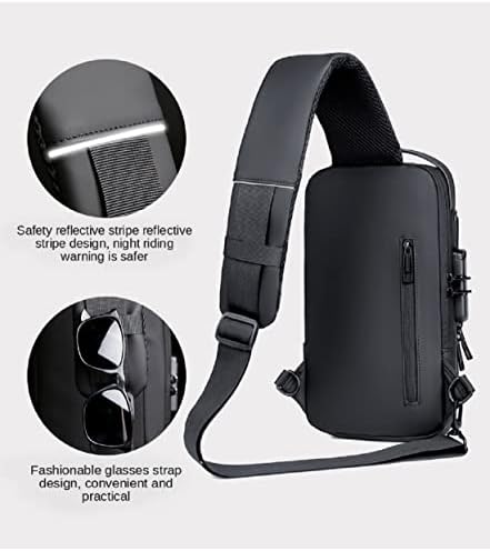 LELEBEAR ANTIFT SLING TAG, USB punjenje Sportski ruksak za rame protiv krađe, vodootporne križne torbe